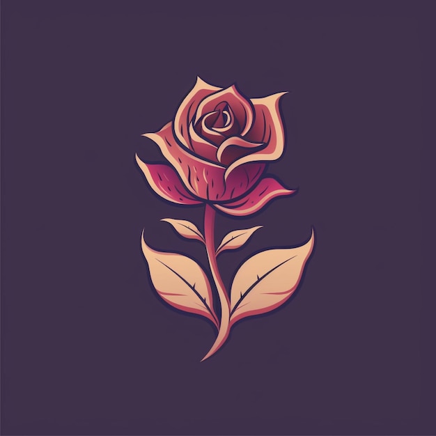 egale kleur roze bloem logo vector