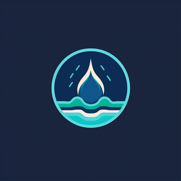 Foto egale kleur water logo vector