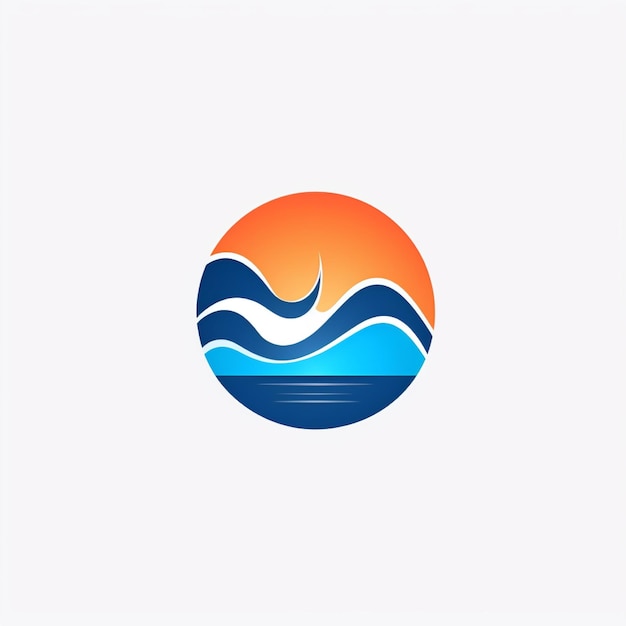 egale kleur water logo vector