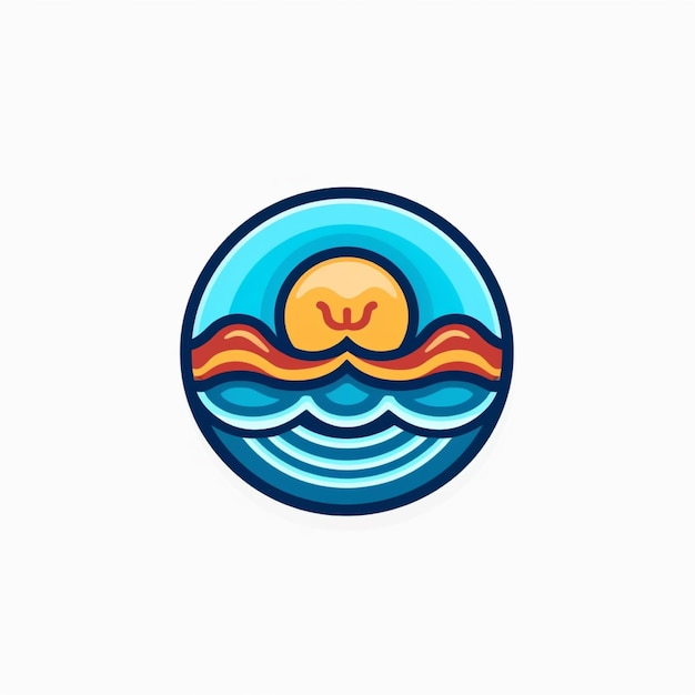egale kleur water logo vector
