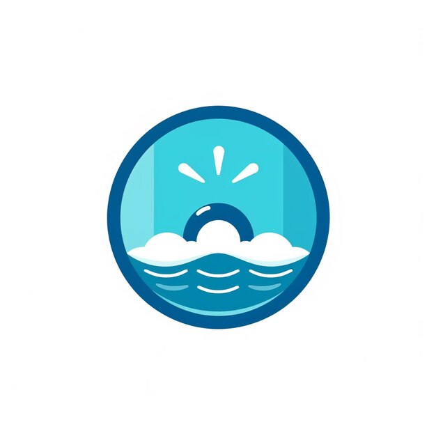 egale kleur water logo vector