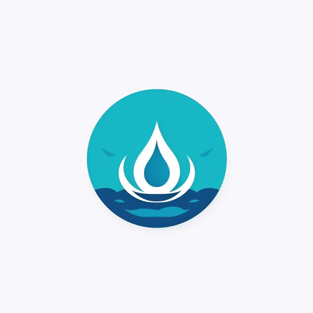 Foto egale kleur water logo vector