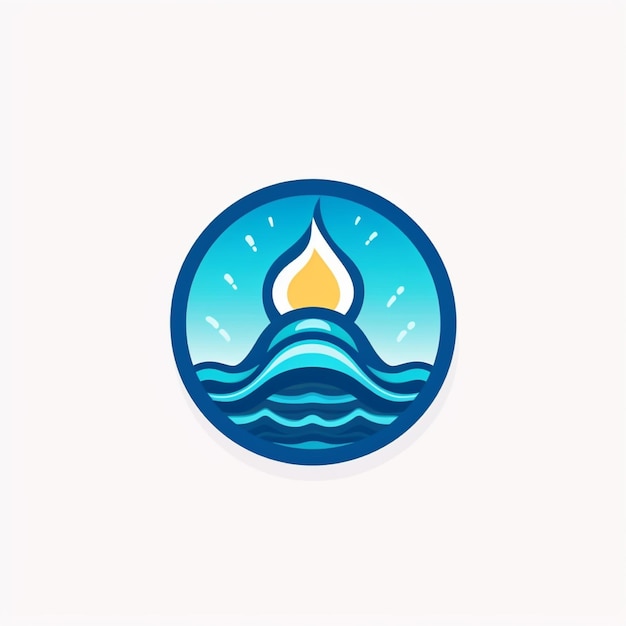 egale kleur water logo vector