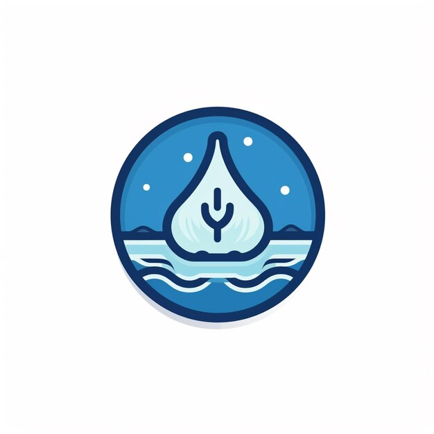 egale kleur water logo vector