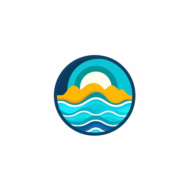 egale kleur water logo vector