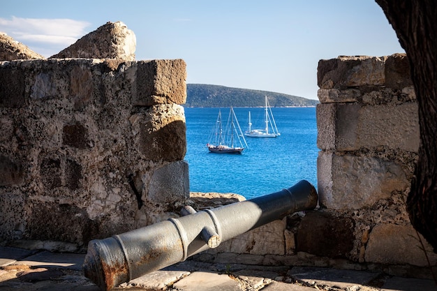 Egeïsche Zee vanaf het kasteel van Bodrum