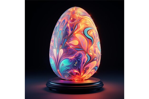 egg 3d neon