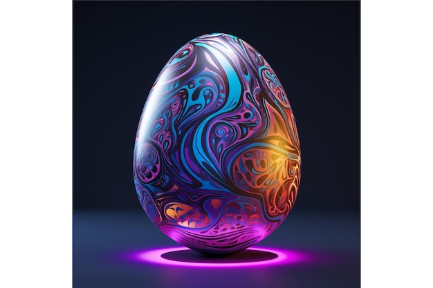 egg 3d neon