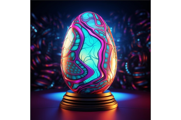 egg 3d neon