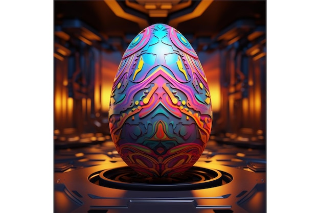 egg 3d neon