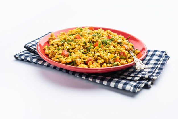 Egg bhurji also known as Masala Anda Bhurji is a scrambled eggs dish which is a popular Indian str