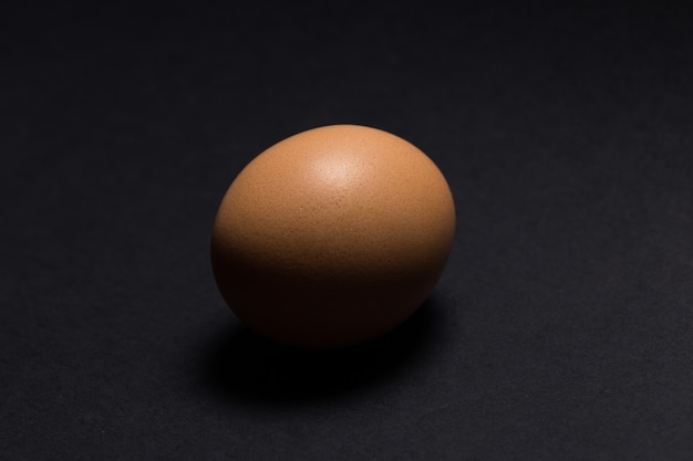 Photo egg on a black