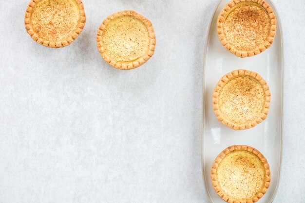 Egg custard tart tradizionale inglese portoghese cinese desse