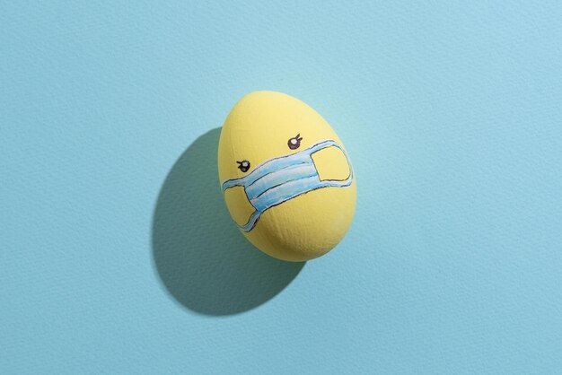 Egg face allergy season food decor conceptual art