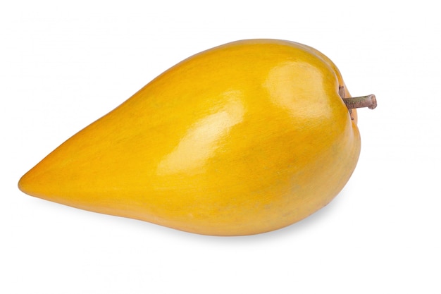 Photo egg fruit, canistel, yellow sapote isolated on a white background