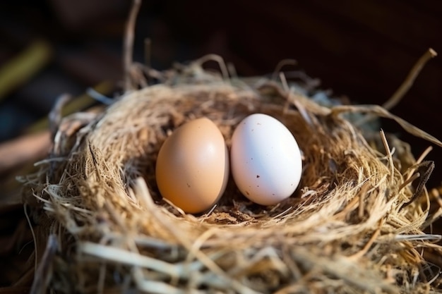 Яйцо, высиживающееся в птичьем гнезде