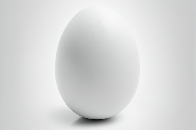 Яйцо на белом фоне Генеративный ИИ