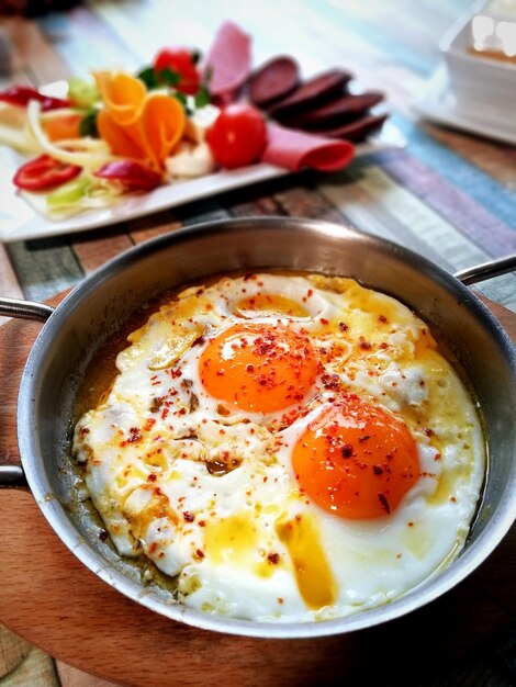 Photo egg omlet breakfast