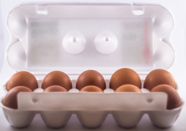 Photo egg packing isolated