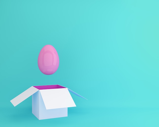 egg pink pastel creative idea think outside the white box. minimal food concept.