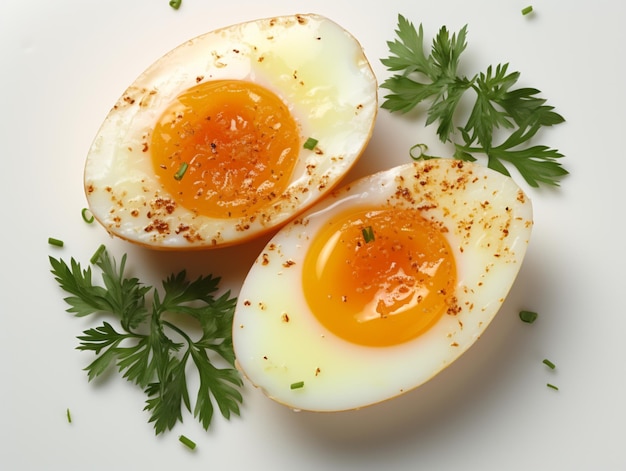 Egg slice breakfast meal protein yolk nutrition