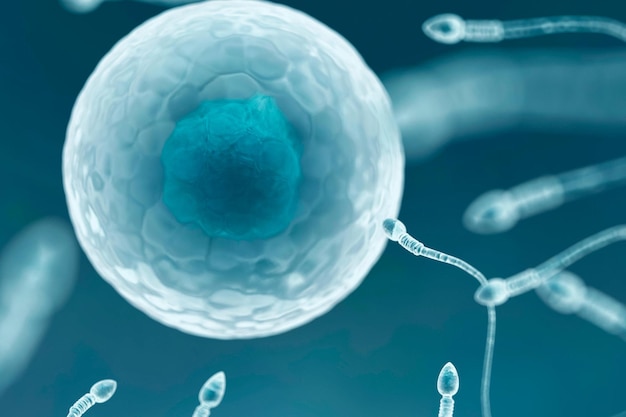 Foto opere d'arte di uova e spermatozoi