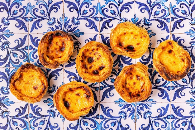 Egg tart traditional Portuguese dessert pastel de nata