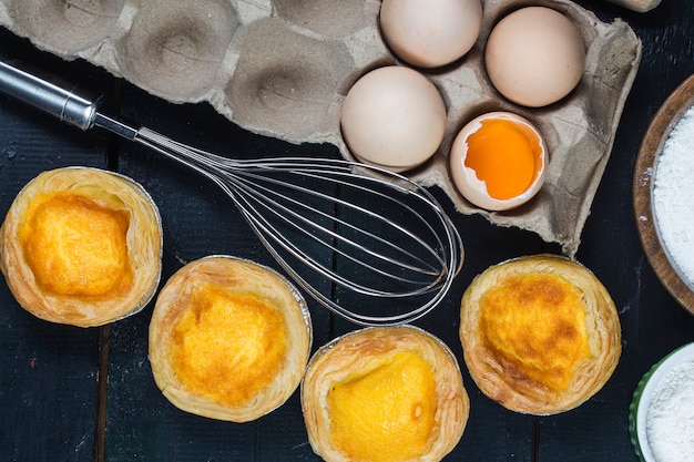 Egg tart, traditional Portuguese dessert