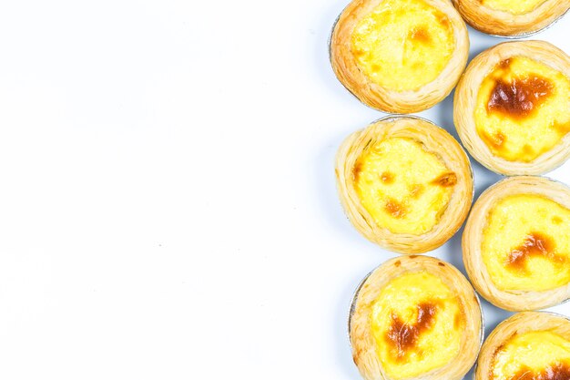 Egg Tarts isolated on white background