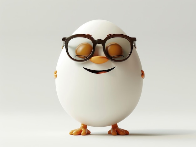 Foto uova che indossano occhiali