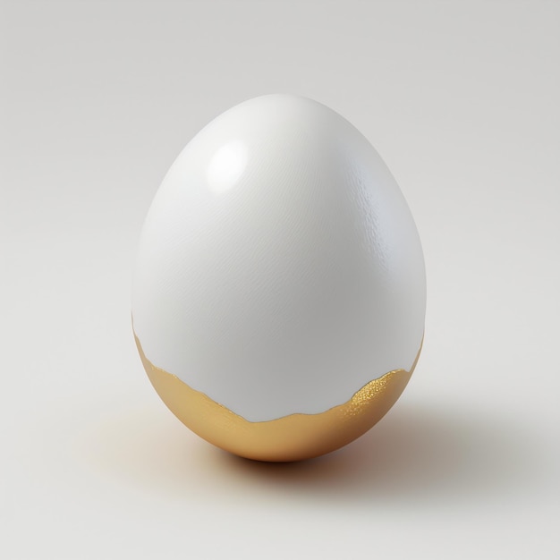 Egg on white background