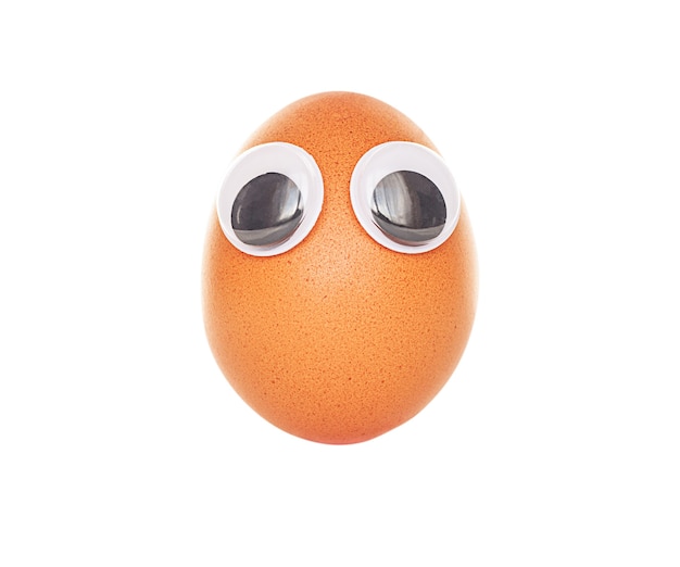 Photo egg with big round eyes
