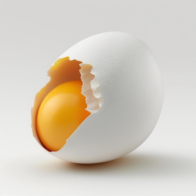 Egg with cracked shell