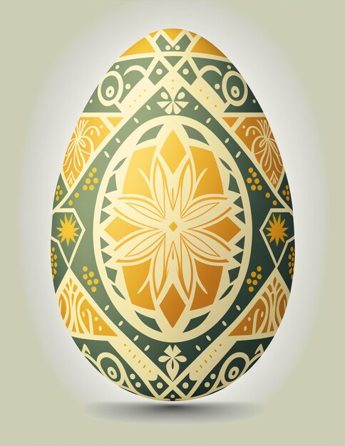 An egg with a floral design on it