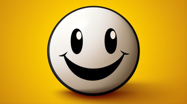 An egg with a smiley face on a yellow background