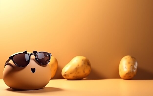 A egg with sunglasses and a smile on its face