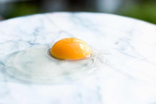 写真 マーブル レシピの材料と自家製料理のコンセプトに卵黄