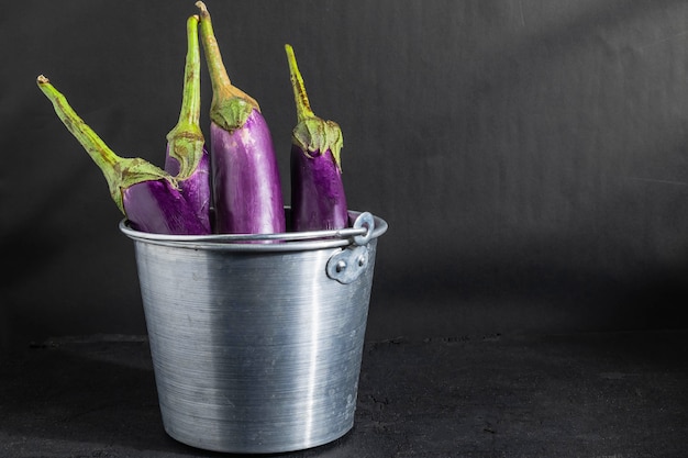 Eggplant in a basket