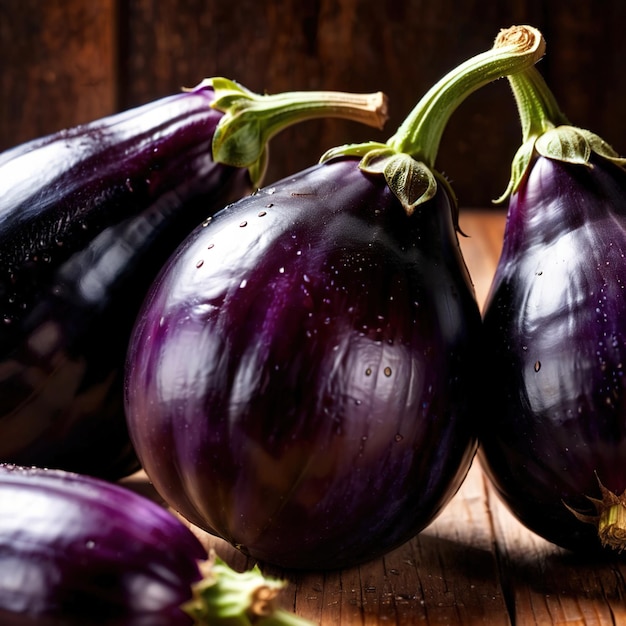 Eggplant fresh raw organic vegetable