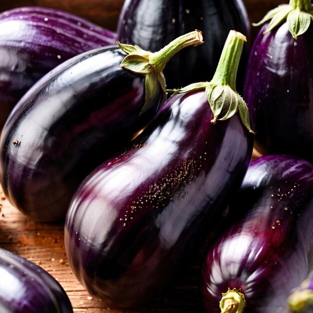 Eggplant fresh raw organic vegetable