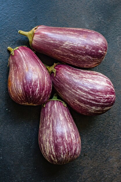 eggplant fresh vegetables on the table serving portion