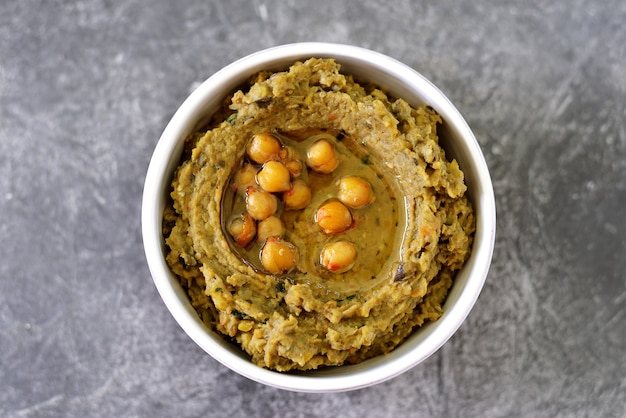 Eggplant hummus with olive oil