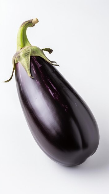 An eggplant is shown on a white background generative AI