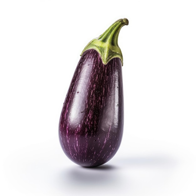 Eggplant isolated on white background generative AI