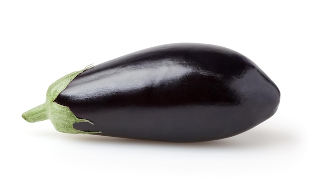 Eggplant isolated on white background with clipping path