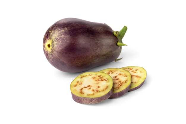 Eggplant isolated on white background.