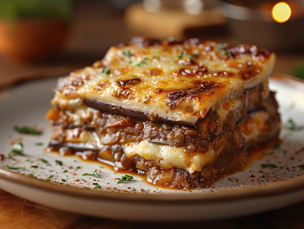 EGGPLANT AND LENTIL MOUSSAKA