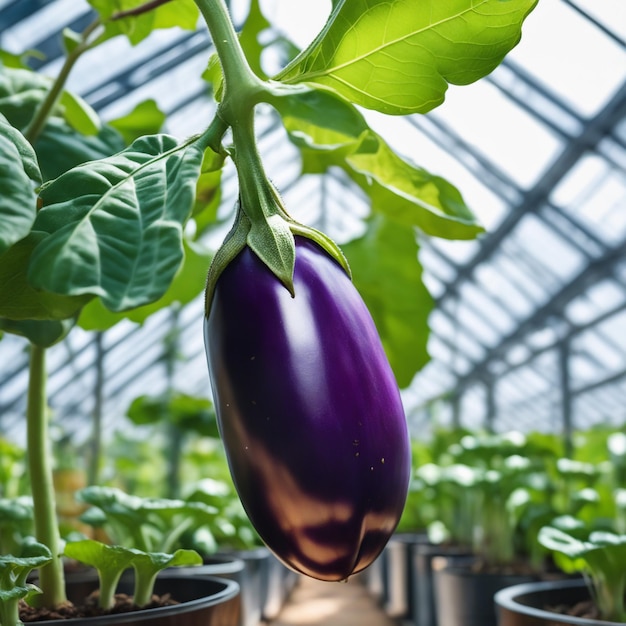 Photo eggplant on paper white background