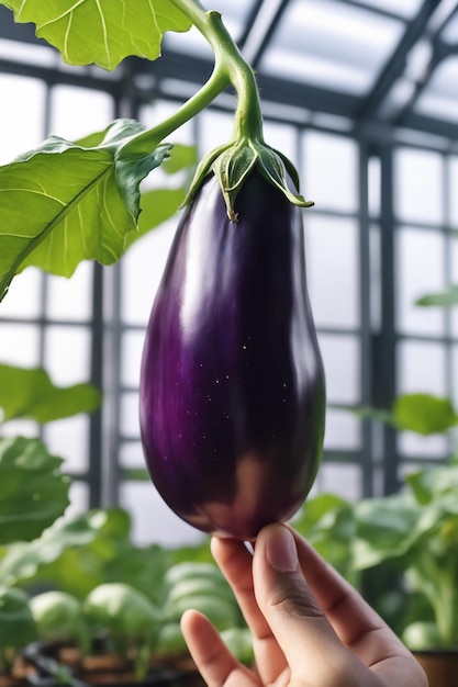 Photo eggplant on paper white background