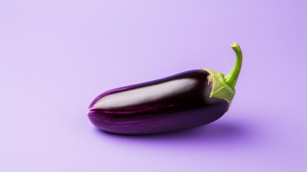 An eggplant on purple background